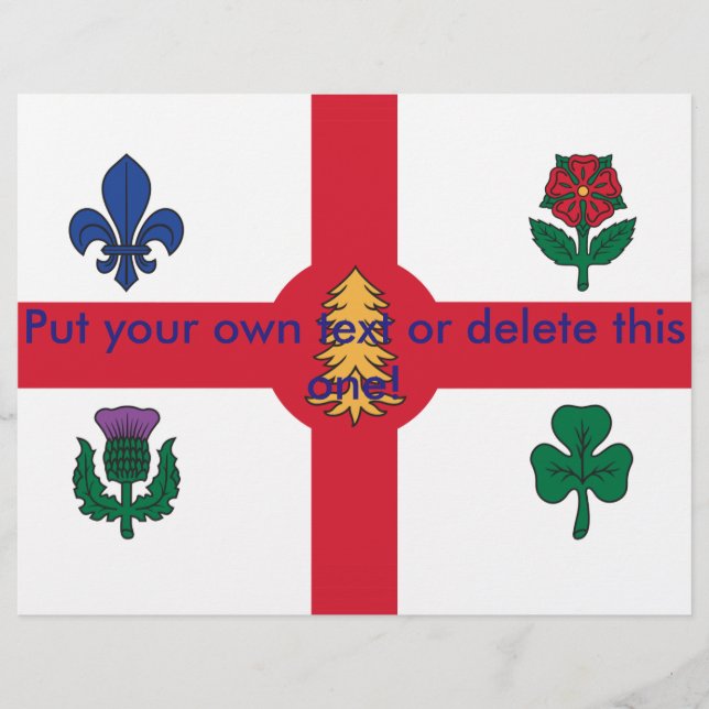 Volante con bandera de Montreal, Canadá (Frente)