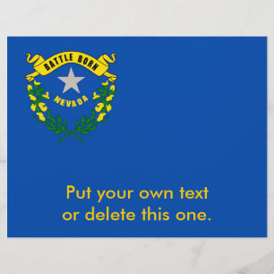 Volante con bandera de Nevada, EE.UU.