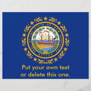 Volante con bandera de New Hampshire, EE.UU.