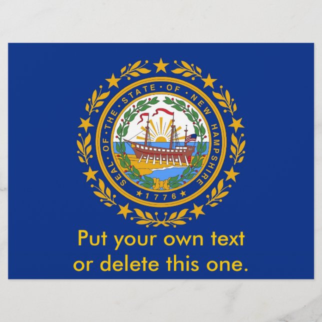 Volante con bandera de New Hampshire, EE.UU. (Frente)