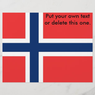 Volante con bandera de Noruega