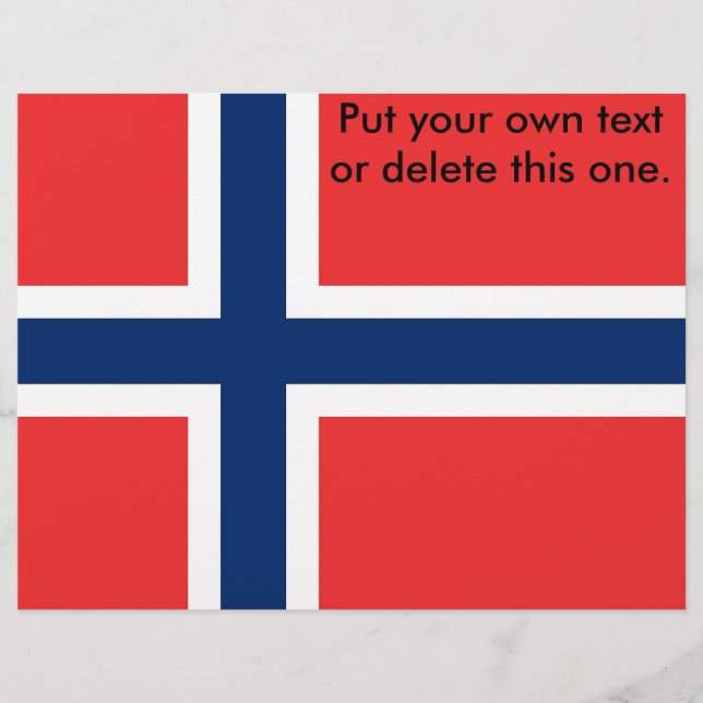 Volante con bandera de Noruega (Frente)