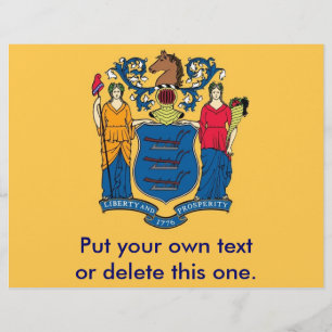 Volante con bandera de Nueva Jersey, EE.UU.