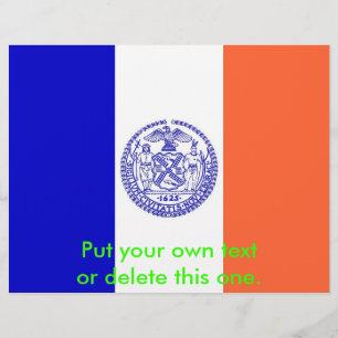Volante con bandera de Nueva York, EE.UU.