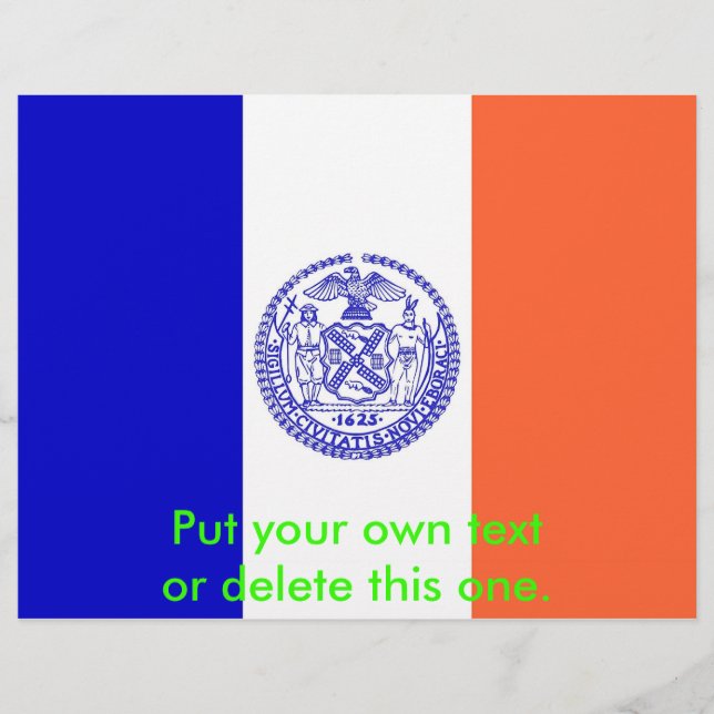 Volante con bandera de Nueva York, EE.UU. (Frente)