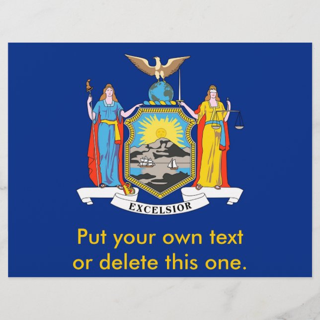 Volante con bandera de Nueva York, EE.UU. (Frente)