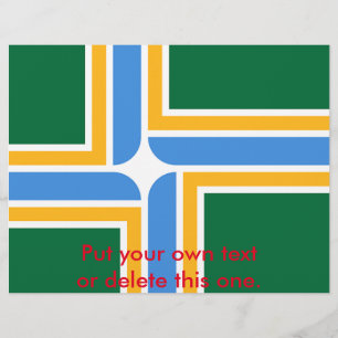 Volante con bandera de Portland, Oregón, EE.UU.