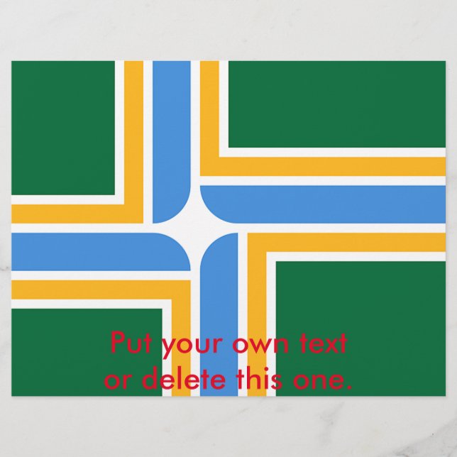 Volante con bandera de Portland, Oregón, EE.UU. (Frente)