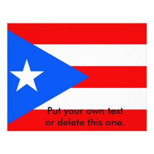 Volante con bandera de Puerto Rico, EE.UU.