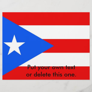 Volante con bandera de Puerto Rico, EE.UU.