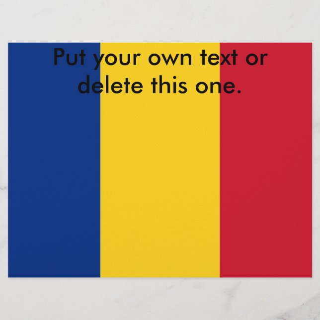 Volante con bandera de Rumania (Frente)