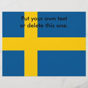 Volante con bandera de Suecia