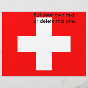 Volante con bandera de Suiza