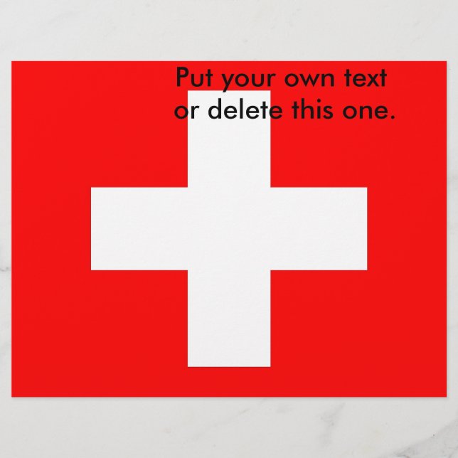 Volante con bandera de Suiza (Frente)