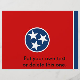 Volante con bandera de Tennessee, EE.UU.