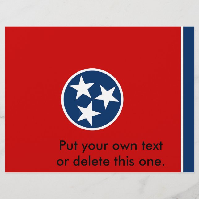 Volante con bandera de Tennessee, EE.UU. (Frente)