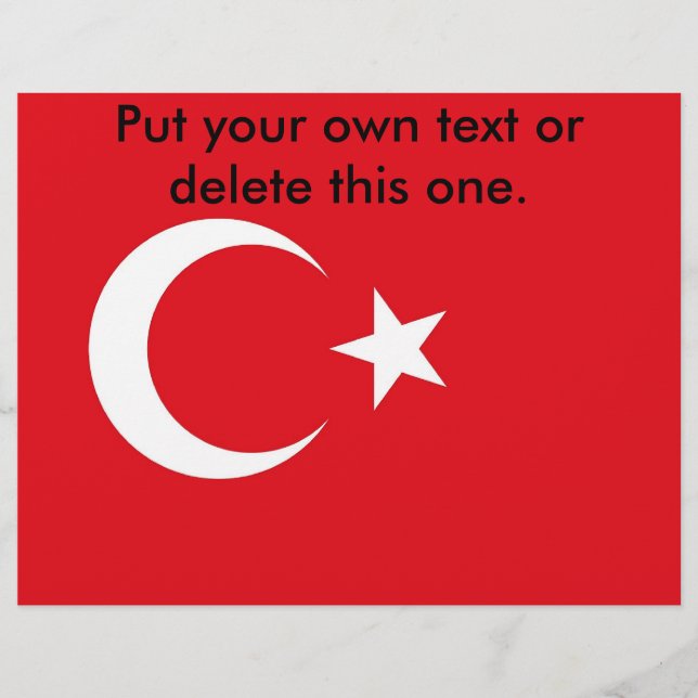 Volante con bandera de Turquía (Frente)