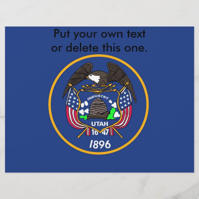 Volante con bandera de Utah, EE.UU. (Frente)