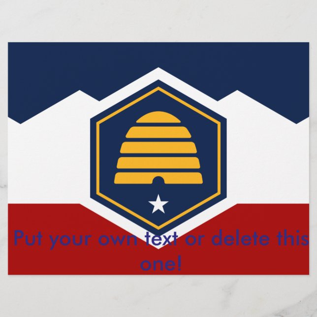 Volante con bandera de Utah, Estados Unidos (Frente)