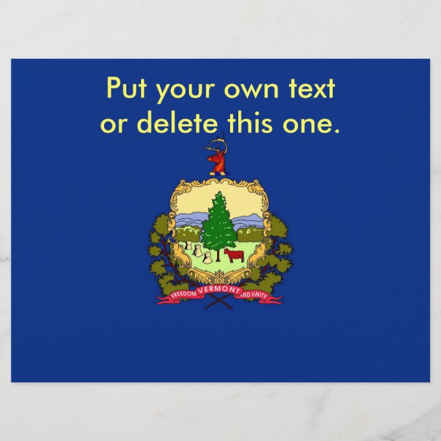 Volante con bandera de Vermont, EE.UU. (Frente)