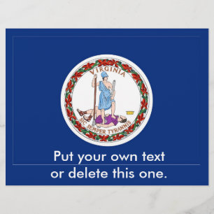 Volante con bandera de Virginia, EE.UU.