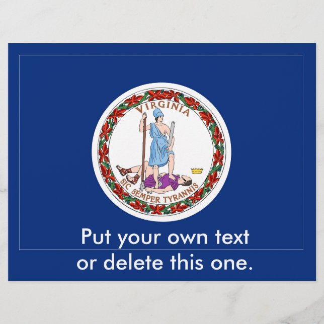 Volante con bandera de Virginia, EE.UU. (Frente)