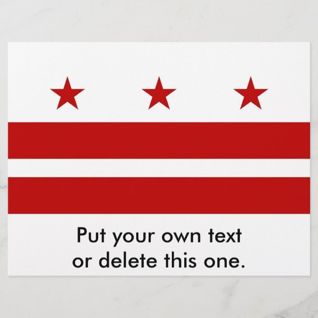 Volante con bandera de Washington DC, EE.UU. (Frente)