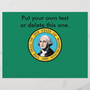 Volante con bandera de Washington, EE.UU.