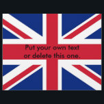 Volante con bandera del Reino Unido<br><div class="desc">Volante con bandera del Reino Unido. Este producto es su personalizable.</div>