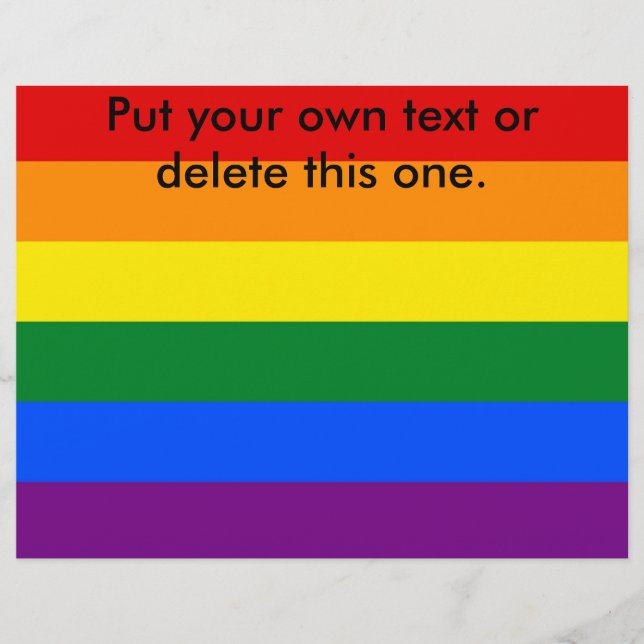 Volante con bandera LGBT arcoiris (Frente)