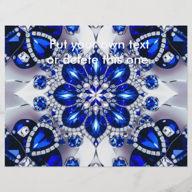 Volante con diseño de colores blancos azules (Frente)