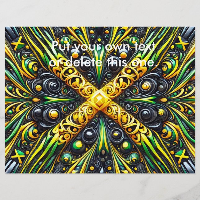 Volante con diseño de colores jamaiquinos (Frente)