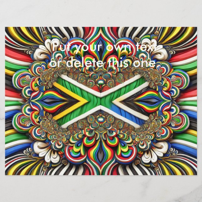 Volante con diseño de colores sudafricanos (Frente)