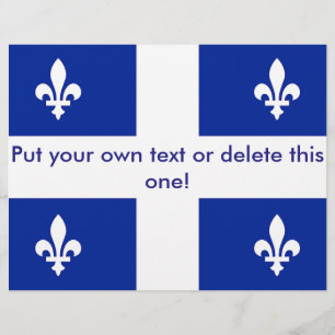 Volante con la bandera de Quebec, Canadá