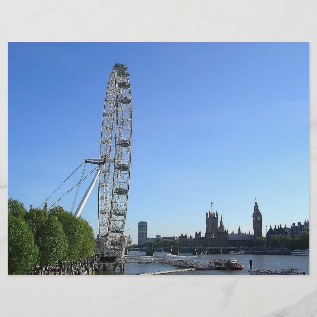 Volante con la rueda de la fortuna Ojo de Londres (Frente)