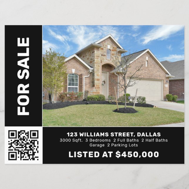 Volante corporativo profesional dividido geométric (Frente)