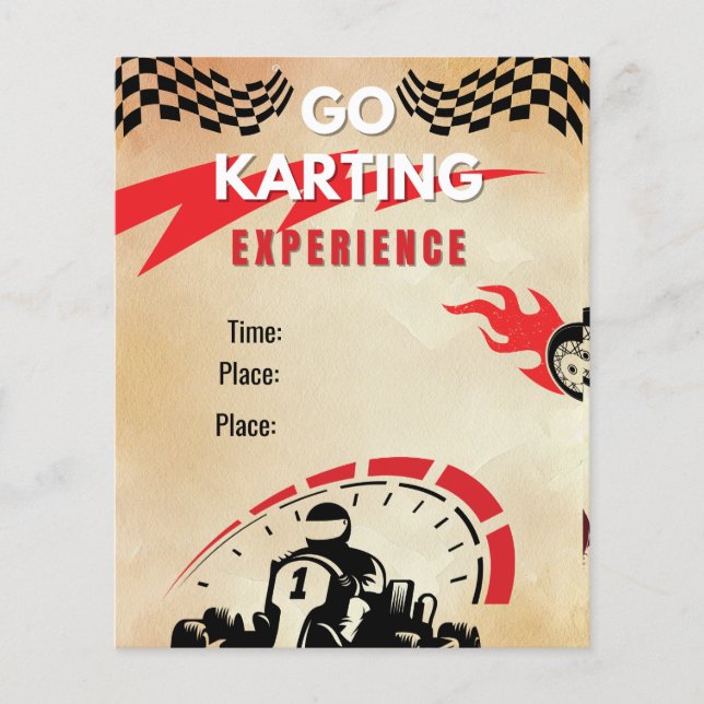 Volante de actividad de karting (Frente)