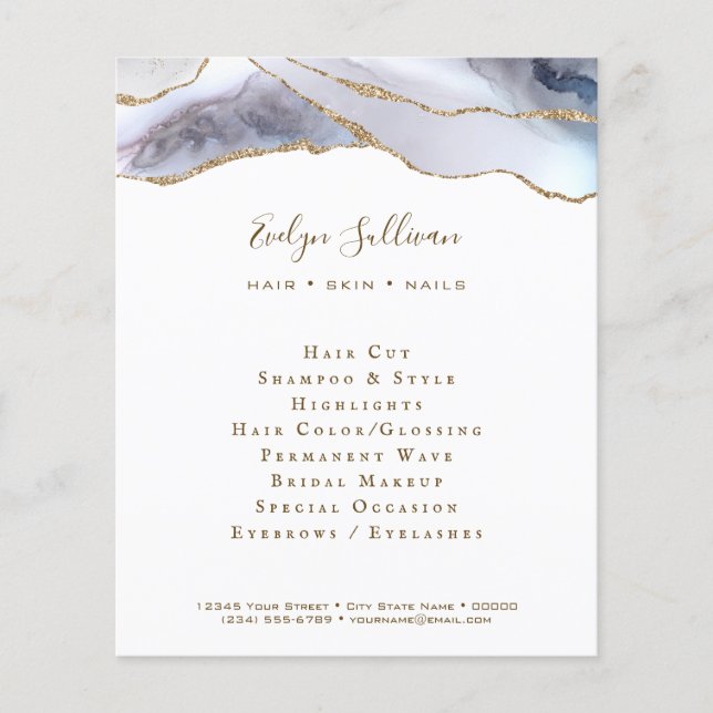 Volante de agata azul gris (Frente)