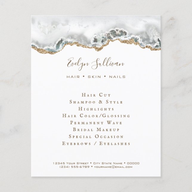 volante de ágata blanca (Frente)