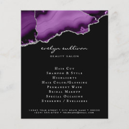 volante de agata morado y plata