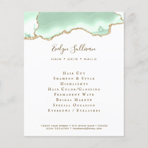 Volante de agata verde marino