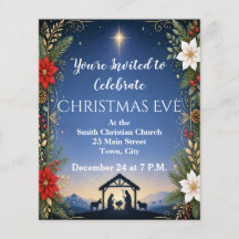 Volante de Anuncio de Servicio de Nochebuena