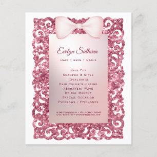 volante de arco rosado con marco purpurina