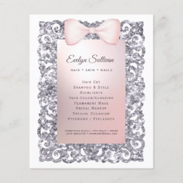 Volante de arco rosado con marco purpurina platead