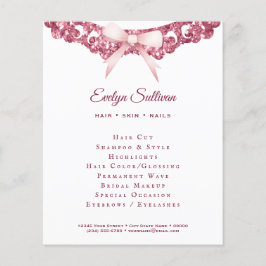 Volante de arco rosado de marco purpurina de vinta