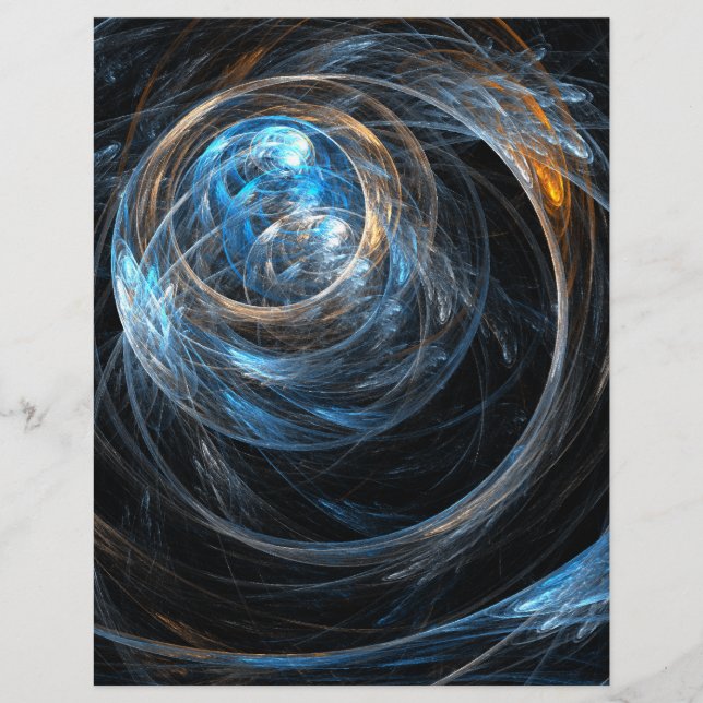 Volante de arte en torno al mundo abstracto (Frente)