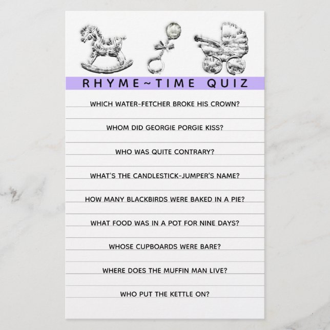 Volante de Baby Shower Game Parenting Advice (Frente)