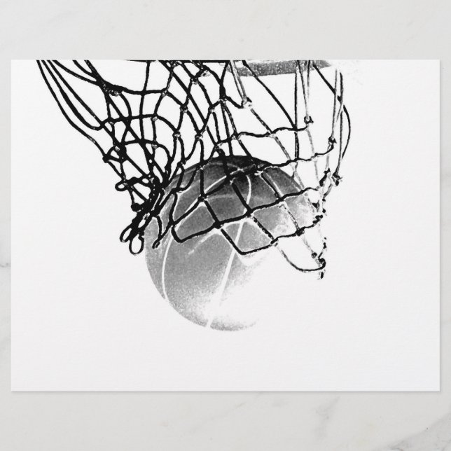 Volante de baloncesto de B&W (Frente)