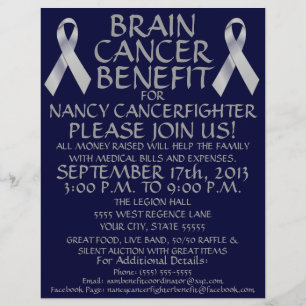 Volante de Beneficio de Cinta de Cáncer de Cerebro