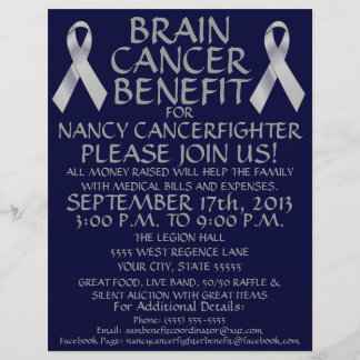 Volante de Beneficio de Cinta de Cáncer de Cerebro